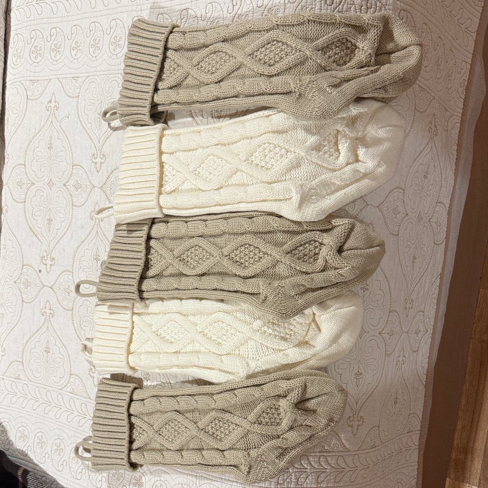 Cozy Knit Xmas stockings never used
